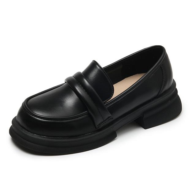 

Rimocy/женская обувь на платформе, осенние новые черные массивные лоферы из искусственной кожи для женщин, студенческая повседневная обувь на толстой подошве 35 чёрный
