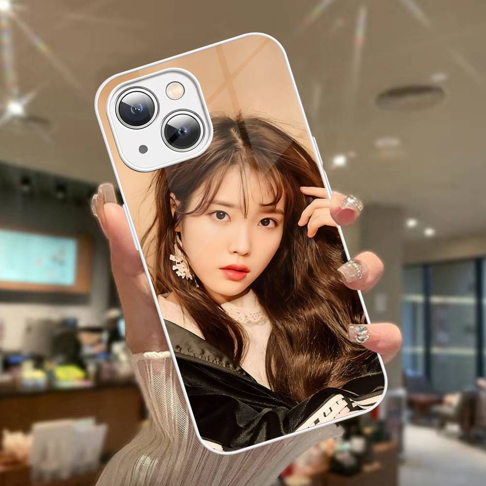 Korean L-Lee Ji Eunes Female Singer For IPhone 14 13 12 Mini 11 Pro XS Max X XR 14 Plus Tempered Glass Cover