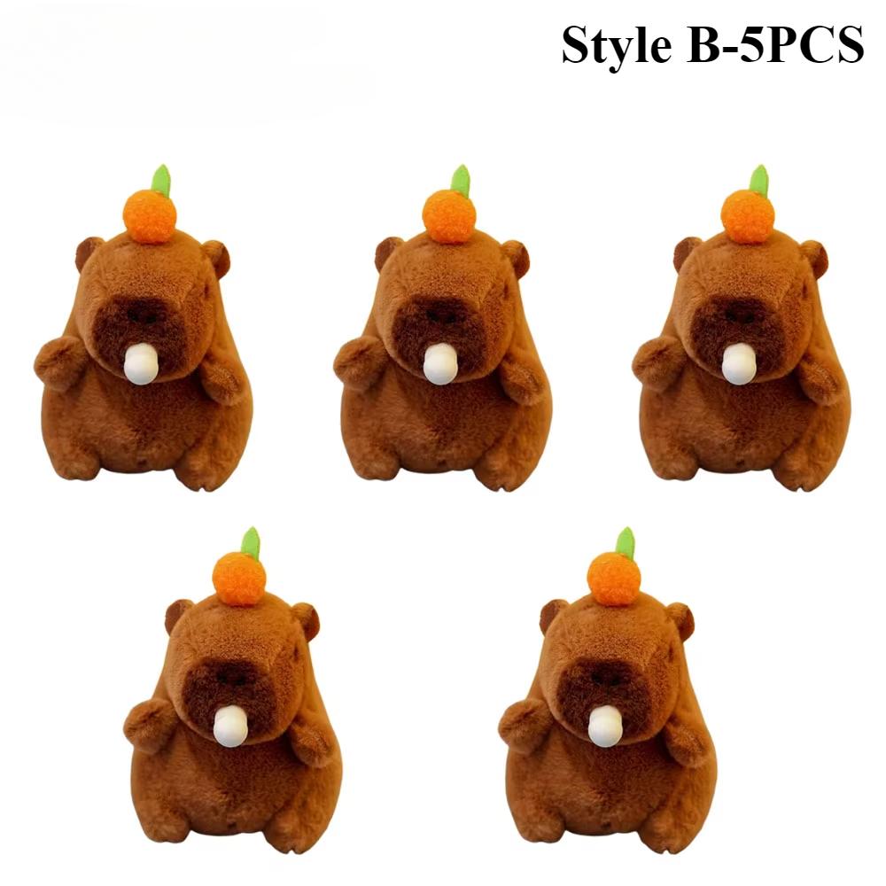 1-20PCS Spit Bubble Capybara Plush Keychain Capybara Pendant Plush Toy Bag Pendant Doll Gift Pendant Cute Car Keychain