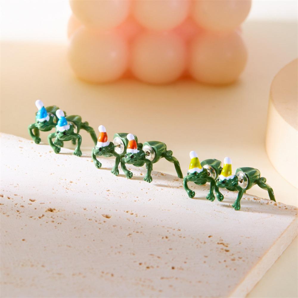 Waterproof Frog Earrings Santa Hat Rock Ear Decoration New Christmas Earrings  Party