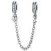 Pandora Safety Chain Bracelet Padlock Key 925 Silver Charms Trusky