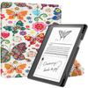 For Kindle Scribe 2024 Case 10.2 Inch PU Leather Multi-folding Stand Smart Auto Wake Sleep Ebook Cover Funda with Pencil Holder