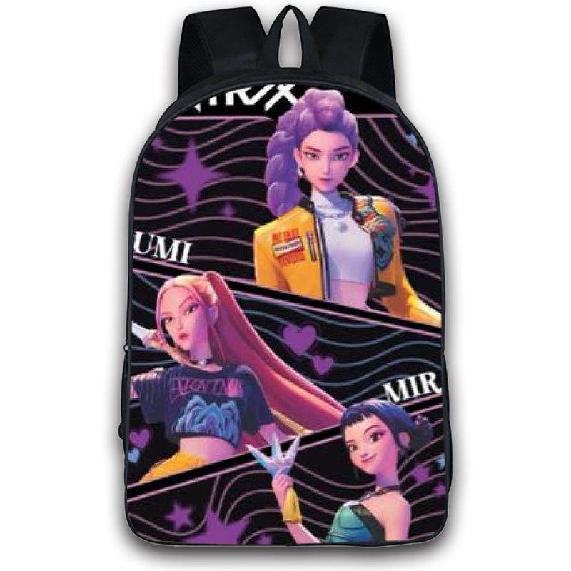 Kpop Demon Hunters Backpack Boys Girls Zoey Mira Rumi Bookbag Knapsack Schoolbag Rucksack Travel Backpacks Birthday Gifts