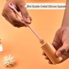 Double-Headed Silicone Scraper Set: Mini Cosmetic, Baking, Jam, and Foundation Spoon (3-piece)