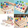 Wooden Shape Matching Building Blocks With Sensory Play For Toddlers