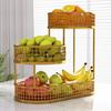 Contemporary Tiered Metal Serving Dish for Fruits Bolts Kitchen Counter Organization