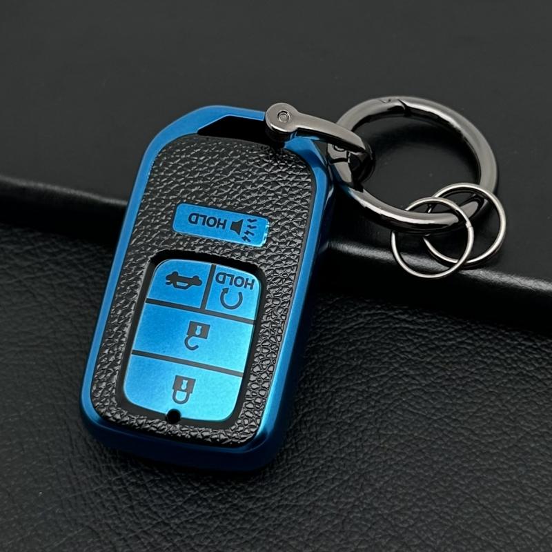 Car Key FOB Case Cover With Keychain Lanyard For Honda Accord Civic CRV Odyssey Pilot Key Fob Protector