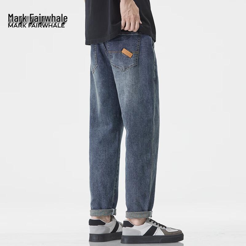 Mark Fairwhale Men's Retro Loose Straight Cropped Jeans 2025 New Collection
