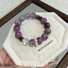 Original Natural Purple Mica Crystal Bracelet Women Versatile Elegant Jewelry