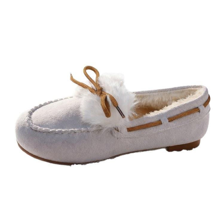 2025 winter new British style soft sole comfortable Doudou shoes Internet celebrity popular Mao Mao shoes women's velvet versatile cotton shoes