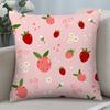 Cute Strawberry Pillow Case 3D Print Polyester Fiber 4040 cm Home Sofa Throw Pillow Cover Decoration Festival Gift