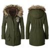 New Women's Warm Cotton Jacket With Fur Collar Hooded Parka For Winter