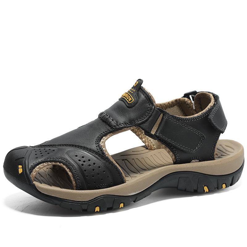 Męskie letnie sandały Oryginalne skórzane modne sandały plażowe Przypadkowe buty turystyczne
