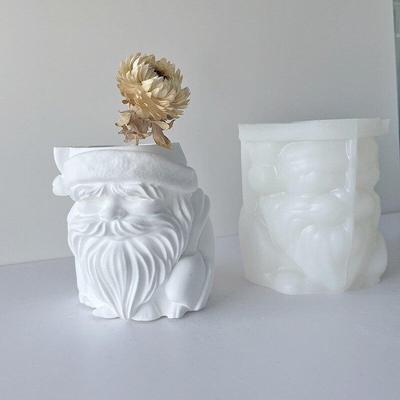 Matriță Silicon Ghiveci Crăciun 3D Crăciun Moș Crăciun Matriță Beton Ghiveci Vaze Ciment Matrițe Suport Lumânare Borcan Matriță Ghiveci Gnom