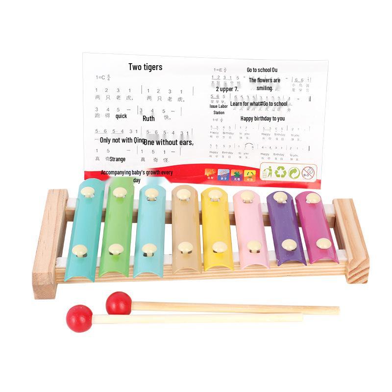 Baby and Toddler Wooden Musical Xylophone Toy - Educational Music Instrument for Early Childhood Development