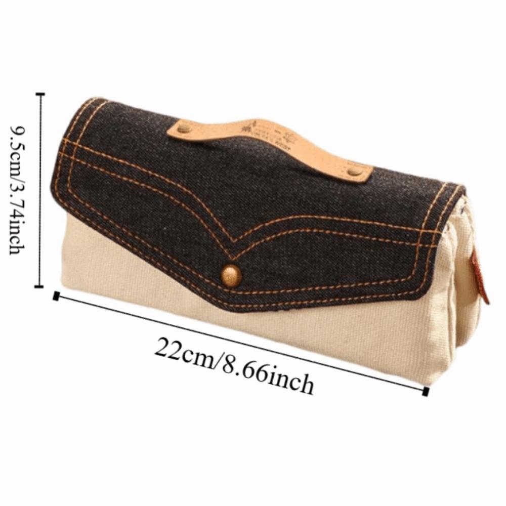 2-Layer Design Vintage Pencil Case Large Capacity Pencil Bag Stationery Organizer  Students Use