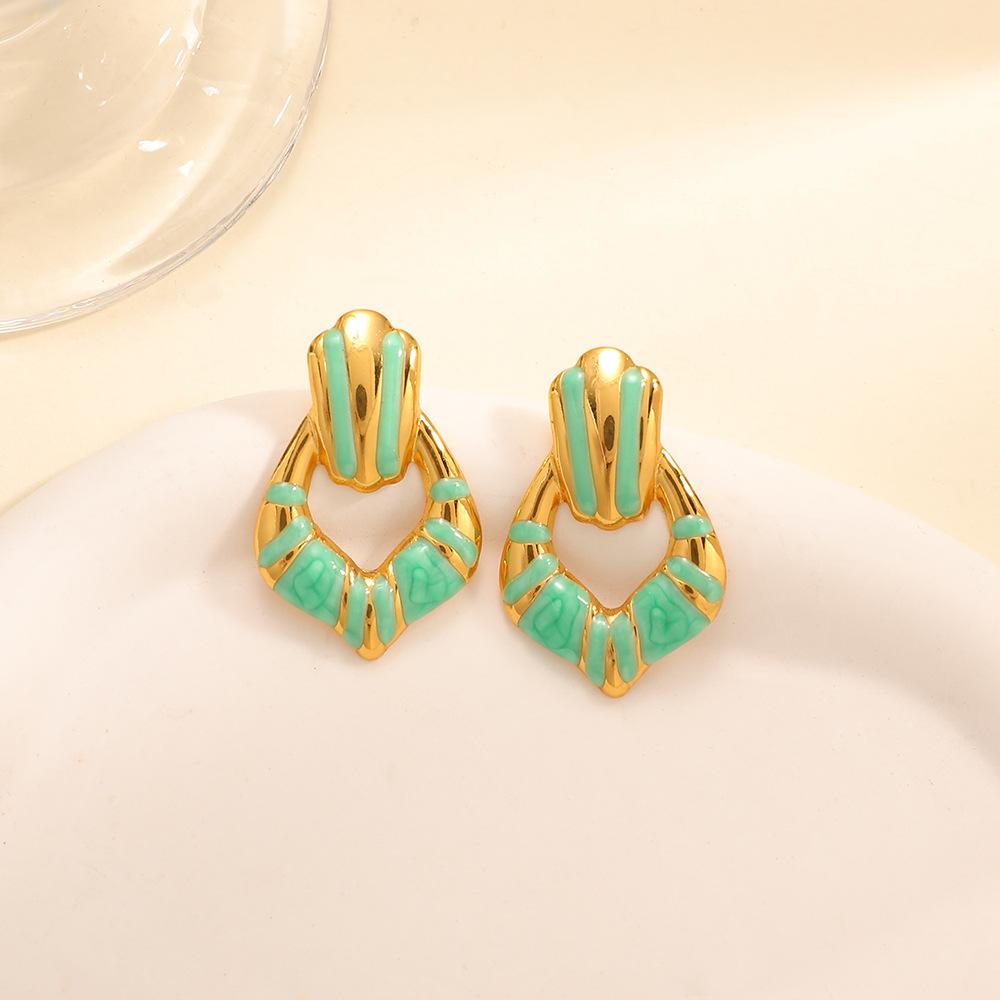 DIGADAGU Stainless Steel Bow Flower Dangle Earrings New Luxury Elegant Earrings Women Party Zircon Accessories