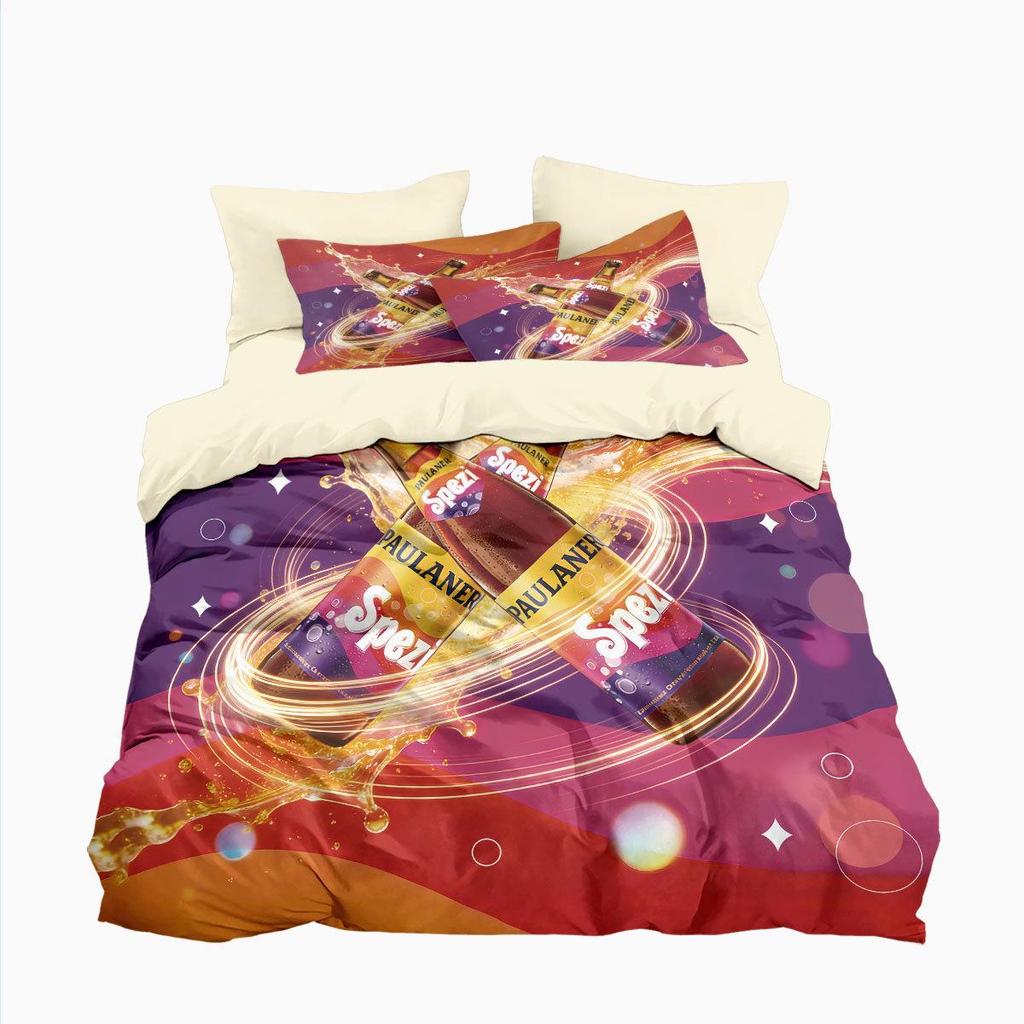 Paulaner Spezi Vintage Color Block 3-Piece Bedding Set (Duvet Cover & Pillowcase)