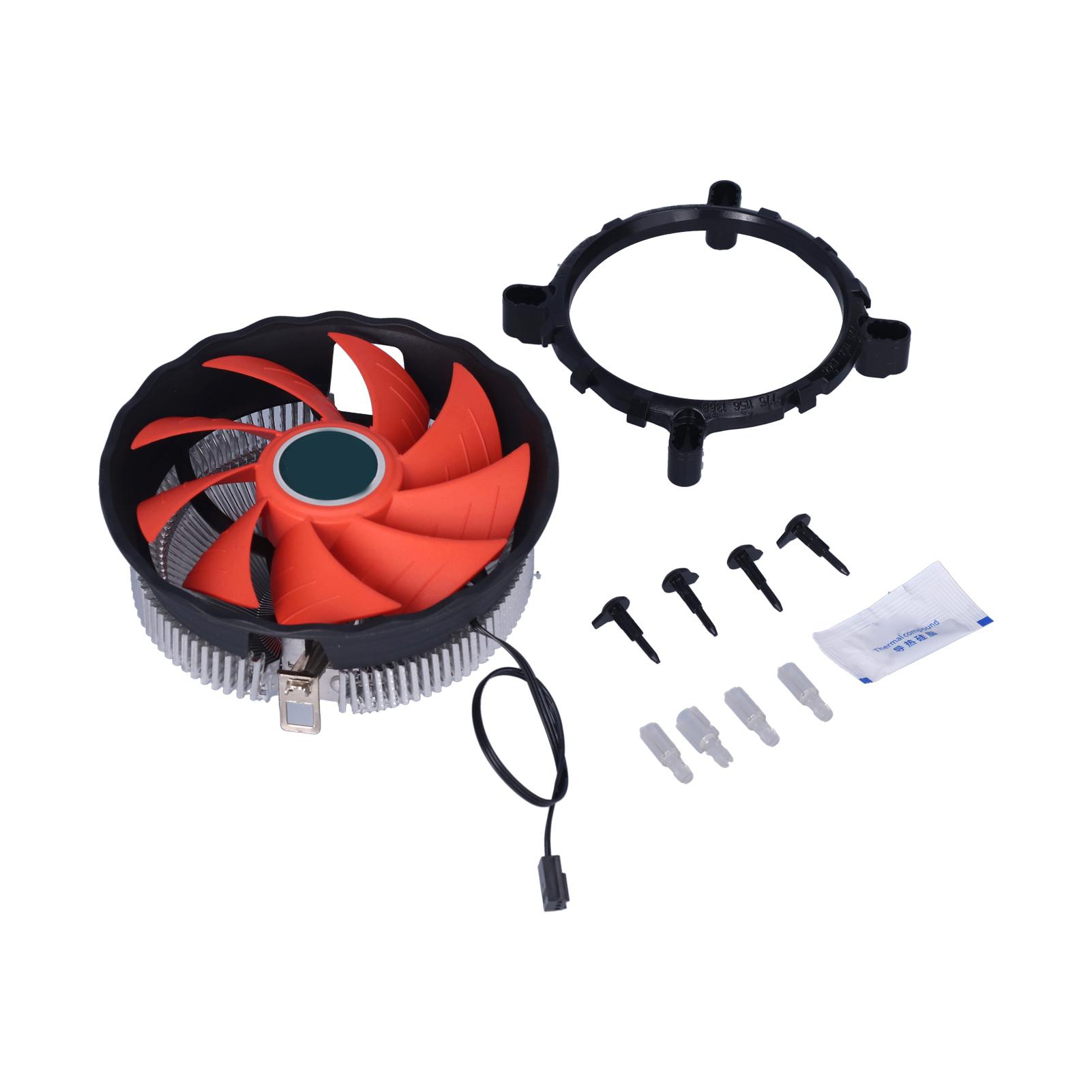 

Кулер для ЦП Материал из чистого алюминия Рассеянная проводимость Бесшумное рассеивание тепла Охлаждающий вентилятор для офисного компьютера