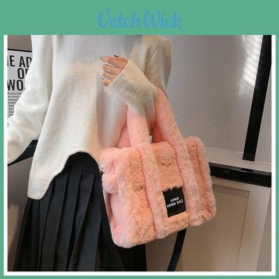 Nowa jesienno-zimowa moda 2023 Pluszowa torba typu tote dla kobiet Duży rozmiar Street style Torba crossbody
