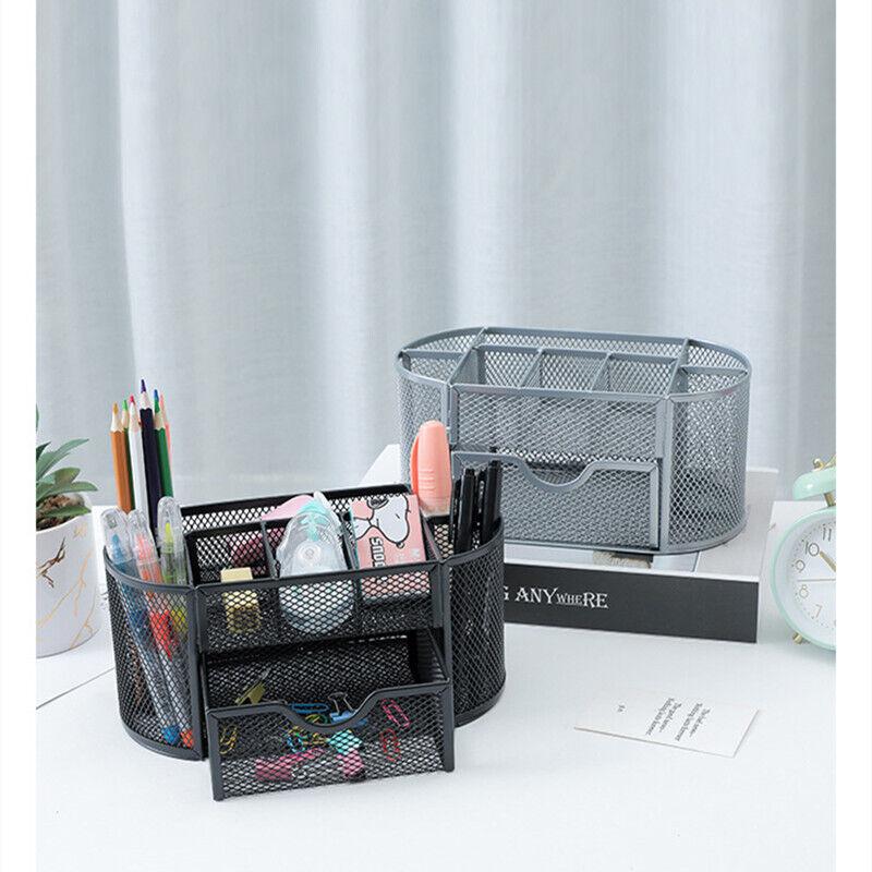 Copartent Storage Etal Office Stationery Storage Box Siple Desktop Organizer Pencil Pen Holder - Organizer, Pencil Organizer - View #12