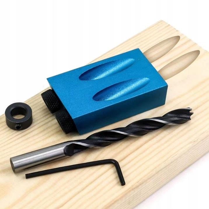 Template for Invisible Pocket Joints with Drill Bits for Wood