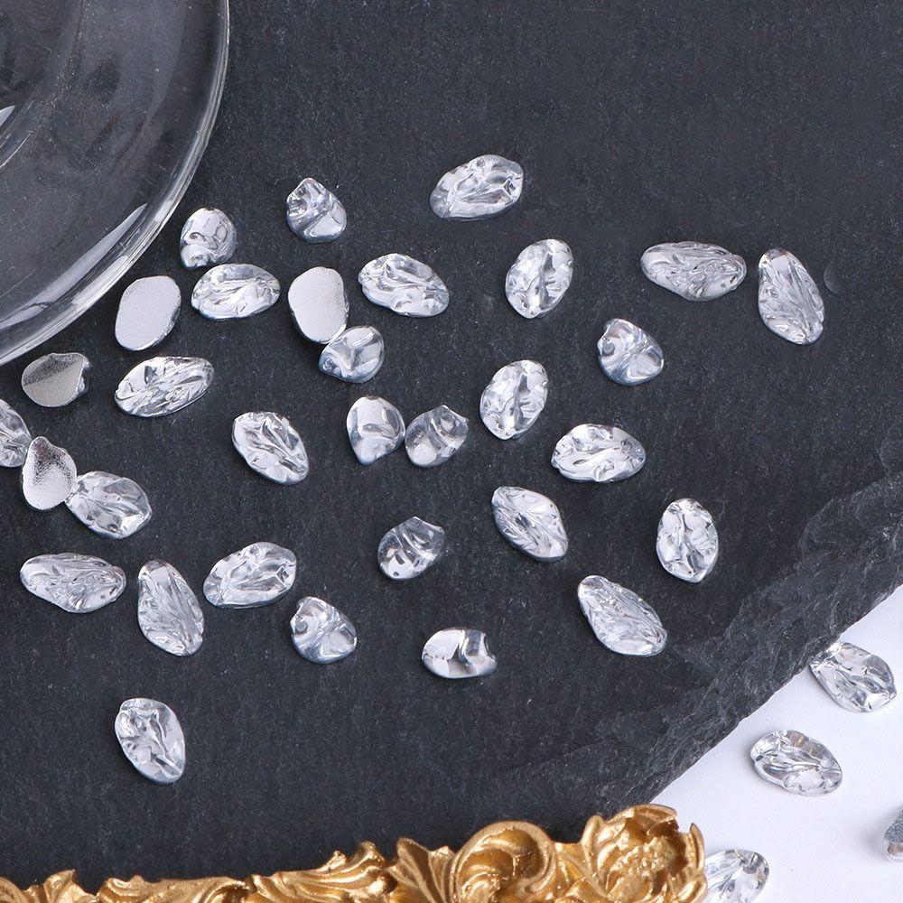 

50PCS Baroque Style Irregular Nail Rhinestone High Brightness Crystal Beads DIY 5x9mm