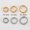5pcs Stainless Steel Lace Beads Set Bead Ring Double Hole DIY Handmade String Bead Hollow Loose Spacer Beads Jewelry Accessories