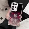 Floral Skull Flower Skeleton Shockproof Phone Case for Samsung Galaxy S26 Edge S25 Ultra S24 FE S23 Plus S21 Cover Anti Fall Fun