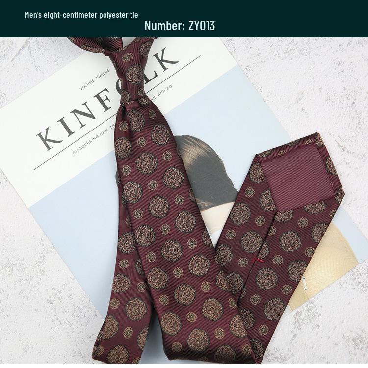 

Темно-красный мужской галстук 8 см: Формальный, Деловой, Повседневный, Ретро Британский Свадебный Аксессуар