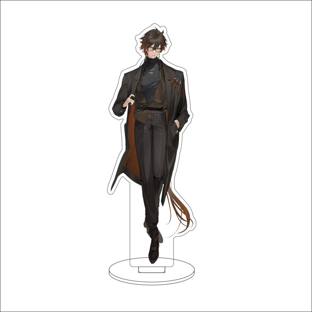 16CM Anime Genshin Impact Cosplay Acrylic Stand Ornaments Morax Figure Stand Halloween Gifts 16CM