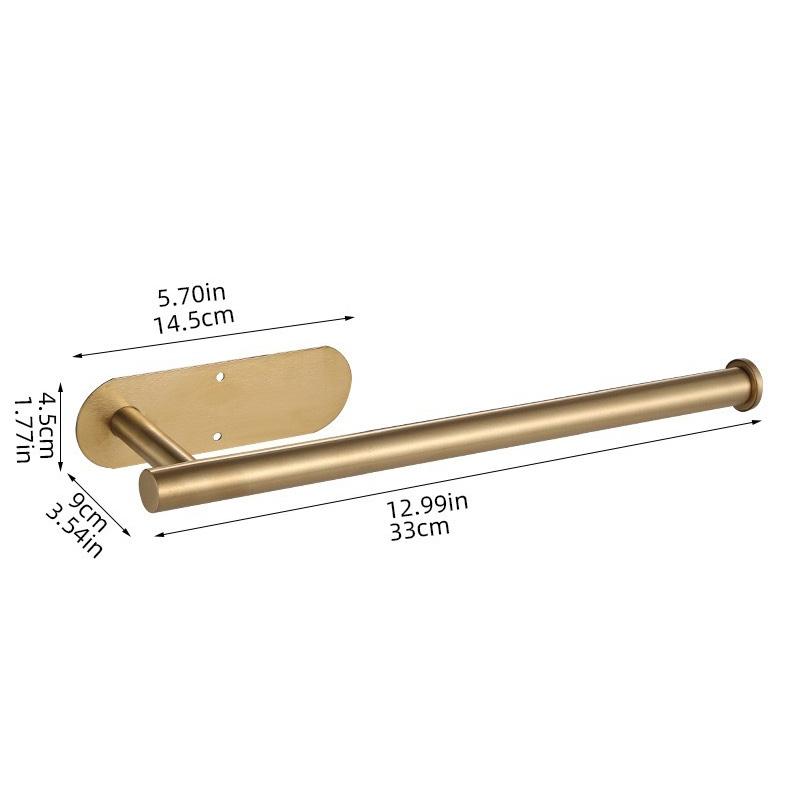 Stainless Steel Toilet Paper Holder, No Drilling Wall Mount Tissue Rack for Bathroom, Adhesive Toilet Roll Holder