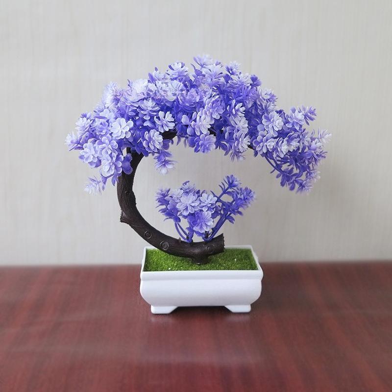 Plantas Artificiales Decoración Bonsái en Maceta Árbol Pequeño Maceta Planta Falsa Maceta Adornos de Jardín Zen Decoración de Mesa Hogar Habitación