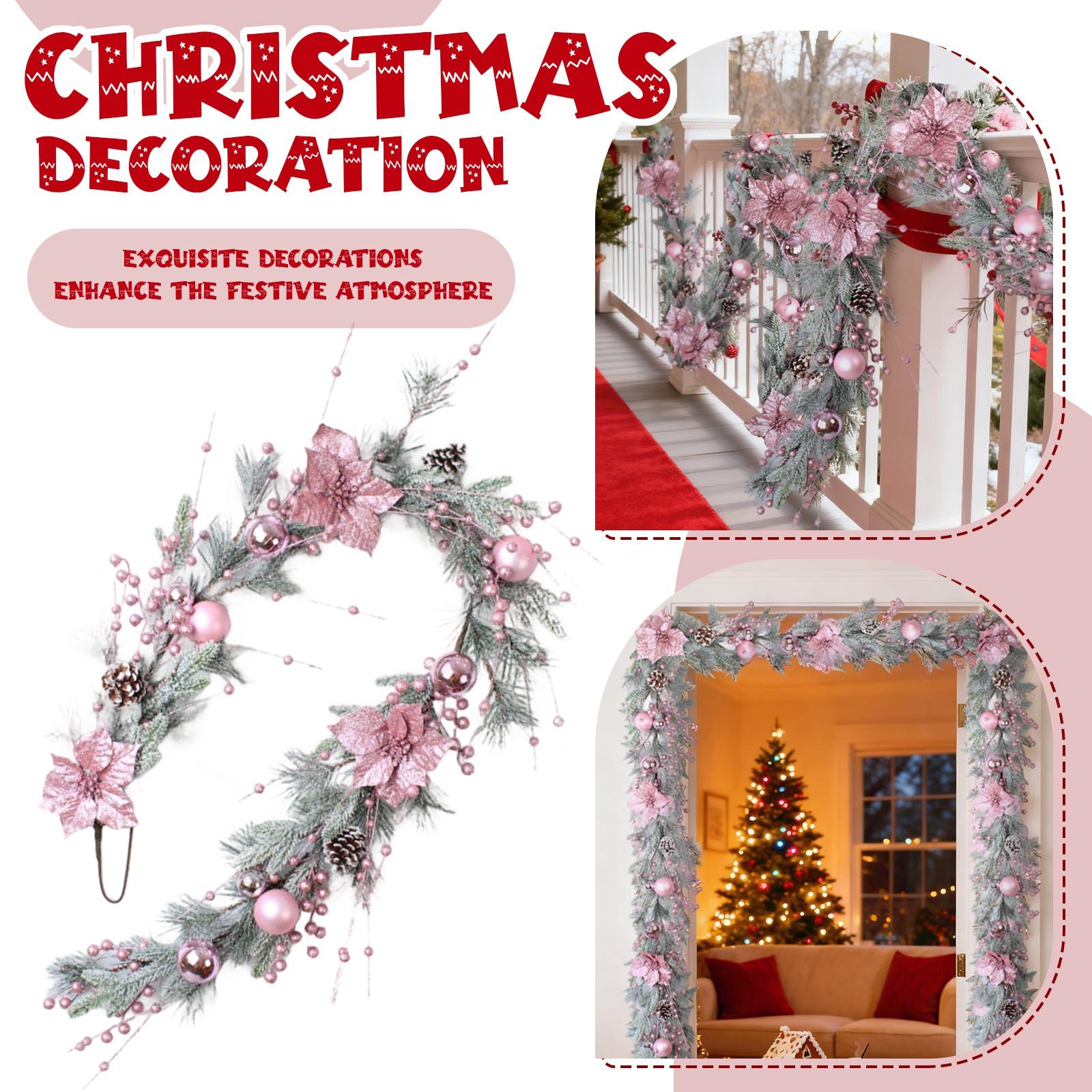 

Christmas Flowers, Electroplated Balls, Snow, Frost, Vines One Size