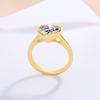 European Bestseller: S925 Sterling Silver Moissanite Irregular Heart Ring for Women