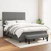3136438 vidaXL Divan Bed with Mattress Dark Grey 140x200cm Fabric