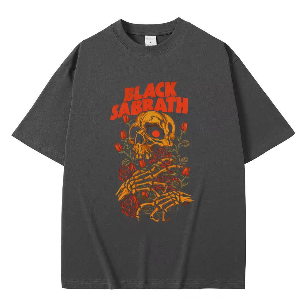 Black Sabbath Heavy Metal Rockowy Zespół Szkielet Grafika Krótki Rękaw Mężczyźni I Kobiety Wygodna Koszulka