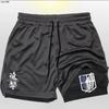 Shorts pour hommes imprimés anime Double couche Deux-en-un Sport Fitness Pantalon décontracté