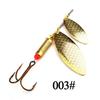 Spinnerbait Fishing Lure Metal Blade Rotating Spinner Hard Bait With Treble Hook Bass Pike