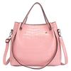 Women's Bag New Fashionable Crocodile Pattern Four-piece Set, Mother and Child Bag, Stone Pattern One Shoulder Portable Messenger Bag Fashionable