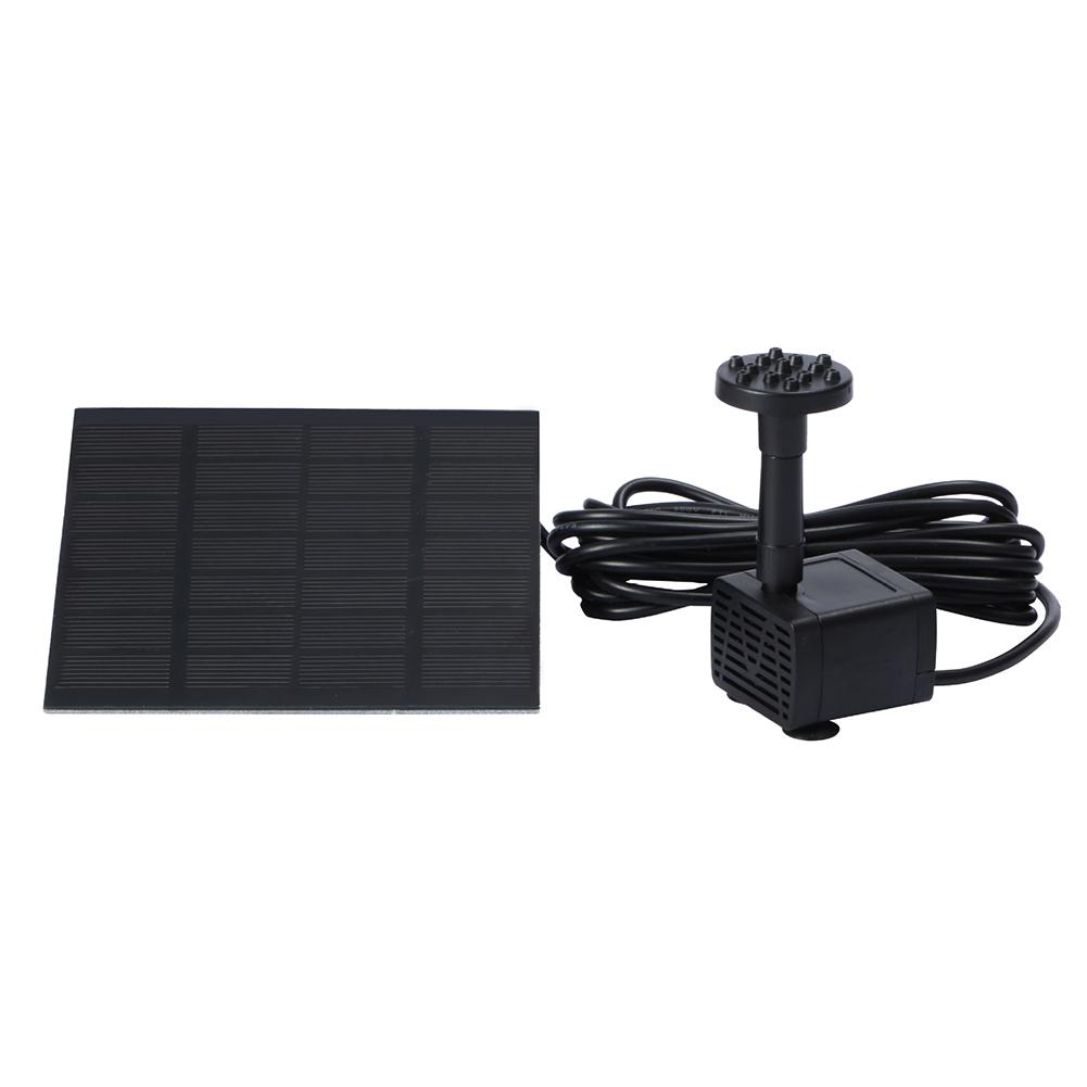 1.2W Solar Fountain Pond Pump Kit 200L/h with 6 Nozzles Solar Water Pump Kit Solar Fountain for Bird Bath Ponds Garden Fish Tank
