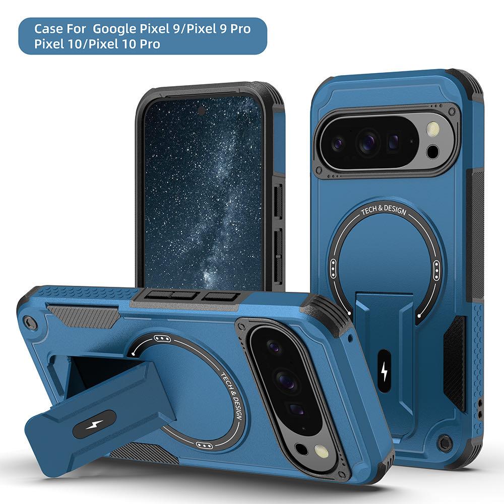 

Heavy-Duty Armor Magnetic Stand Case For Google Pixel 10 9 10Pro 9Pro For Magsafe Wireless Charging Business Rugged Phone Cover Google Pixel 9