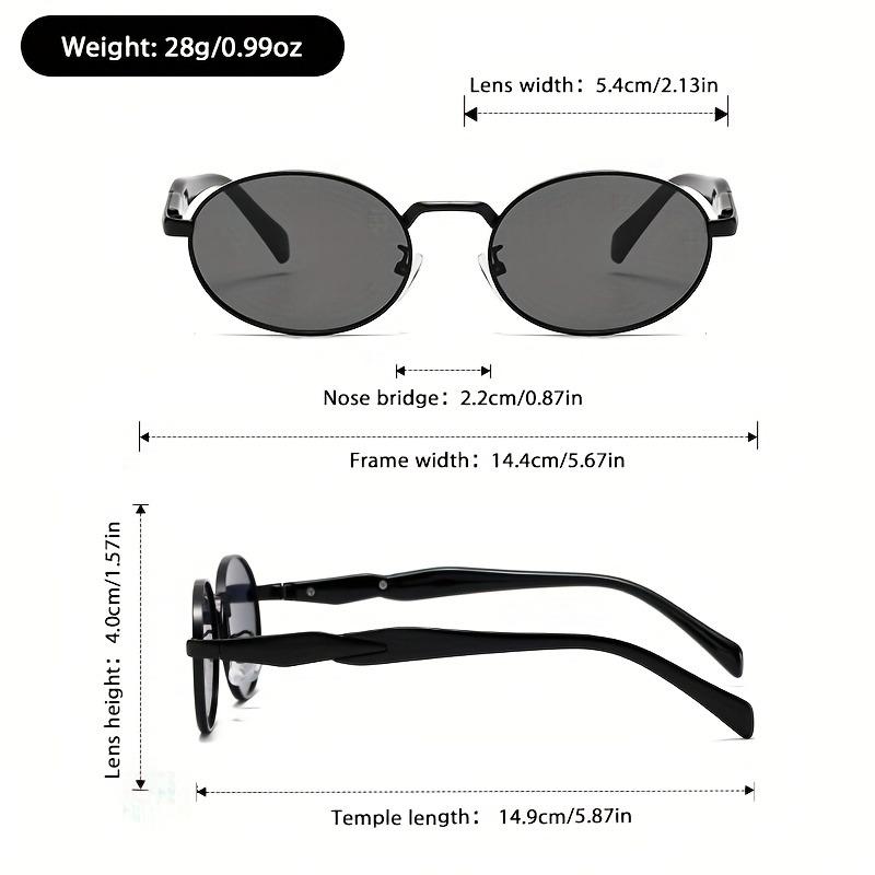 2 Pairs of Vintage Oval Frame Metal Fashion Glasses for Men and Women, Suitable for Kayaking and Daily Leisure