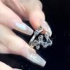 Irregular Geometric Opening Index Finger Ring Female Cold Style Hip-Hop Niche Design Exaggerated High-End Ring