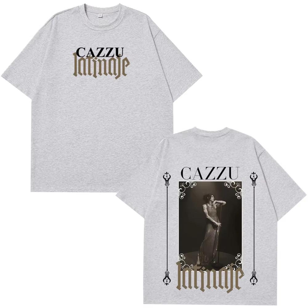 

Singer Cazzu Latinaje Music Album Retro Print T Shirt Unisex Women Fashion Tshirt summer Shortsleeved Cotton Harajuku Casual Top S