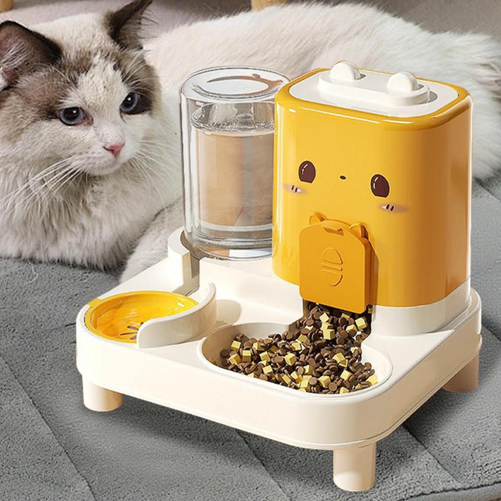 Automatic Dog Feeder 2 In 1 Cat Food Feeder Detachable Pet Waterer For Dispensing Bunny Home Puppy Outdoor Indoor Travel