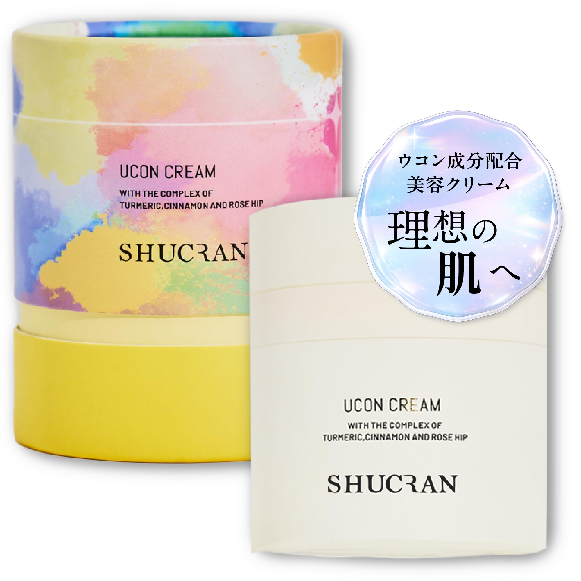 

[SHUCRAN] Turmeric Cream Serum - Long-lasting Moisture for Face and Neck. [Contains carefully selected turmeric and niacinamide in a unique balance]