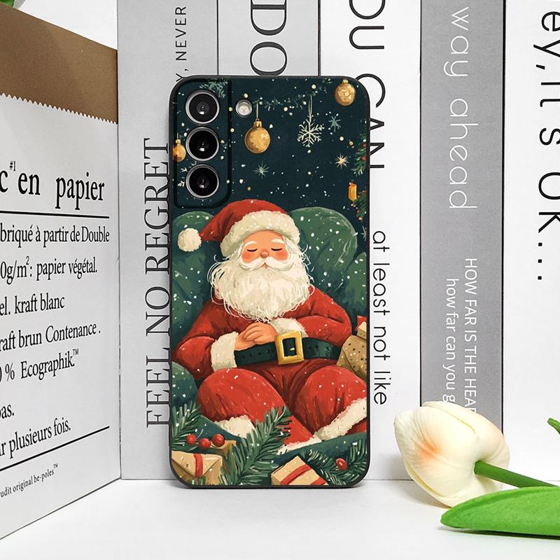 Frohe Weihnachten Baum Weihnachtsmann Muster Handyhülle für Google Pixel 9A 8A 7A 6A 7 PRO 8 9 Pro XL 5G Stoßfest Weiche Rückseitenabdeckungen