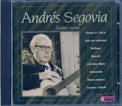 CD ANDREAS SEGOVIA - Gitarrenrezital CO3503 Classic Options 1998 Japan Klassik Gebraucht
