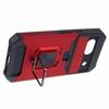 For Google Pixel 8a Cover Camera Slide Lid Card Holder Cell Phone Case with Ring Kickstand